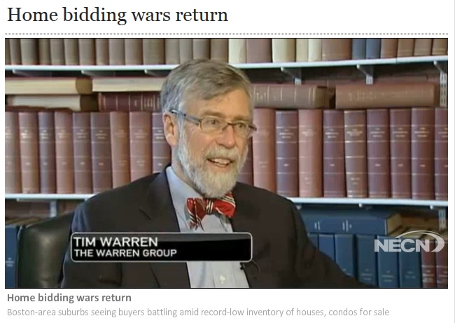 Home Bidding Wars Return – Tim Warren weighs in on NECN